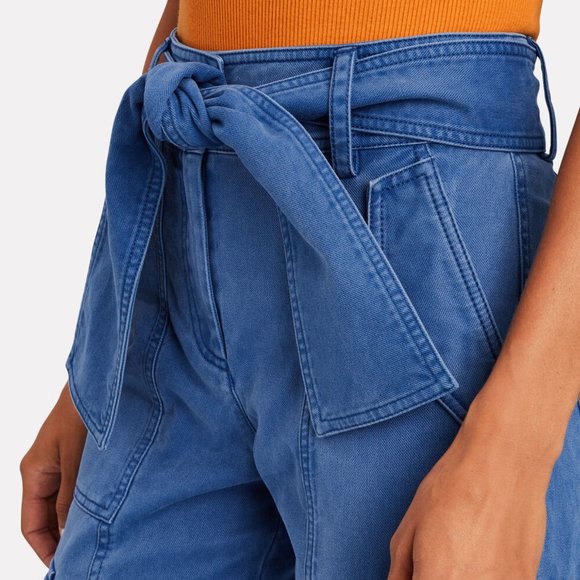 DEREK LAM 10 CROSBY Elian Tie-Waist Utility Pants Cargo Jeans {RR44} - Picture 2 of 6